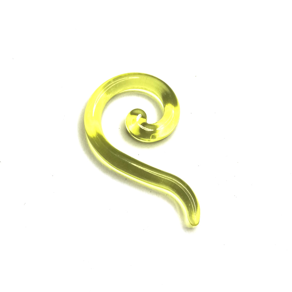 4mm Yellow Transparent Spiral