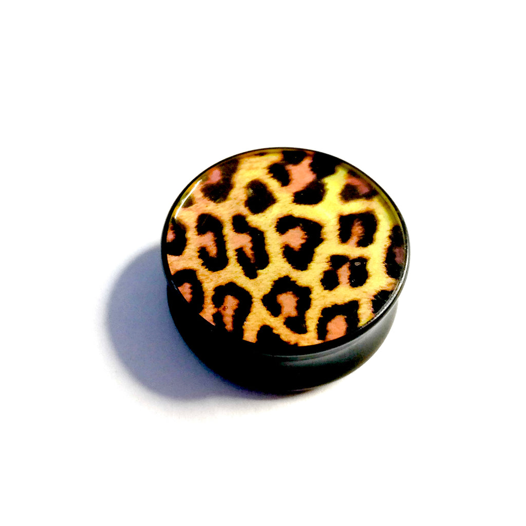 25mm Acrylic Leopard Print Plugs