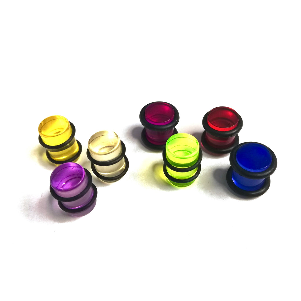 8mm Transparent O-ring Acrylic Plugs