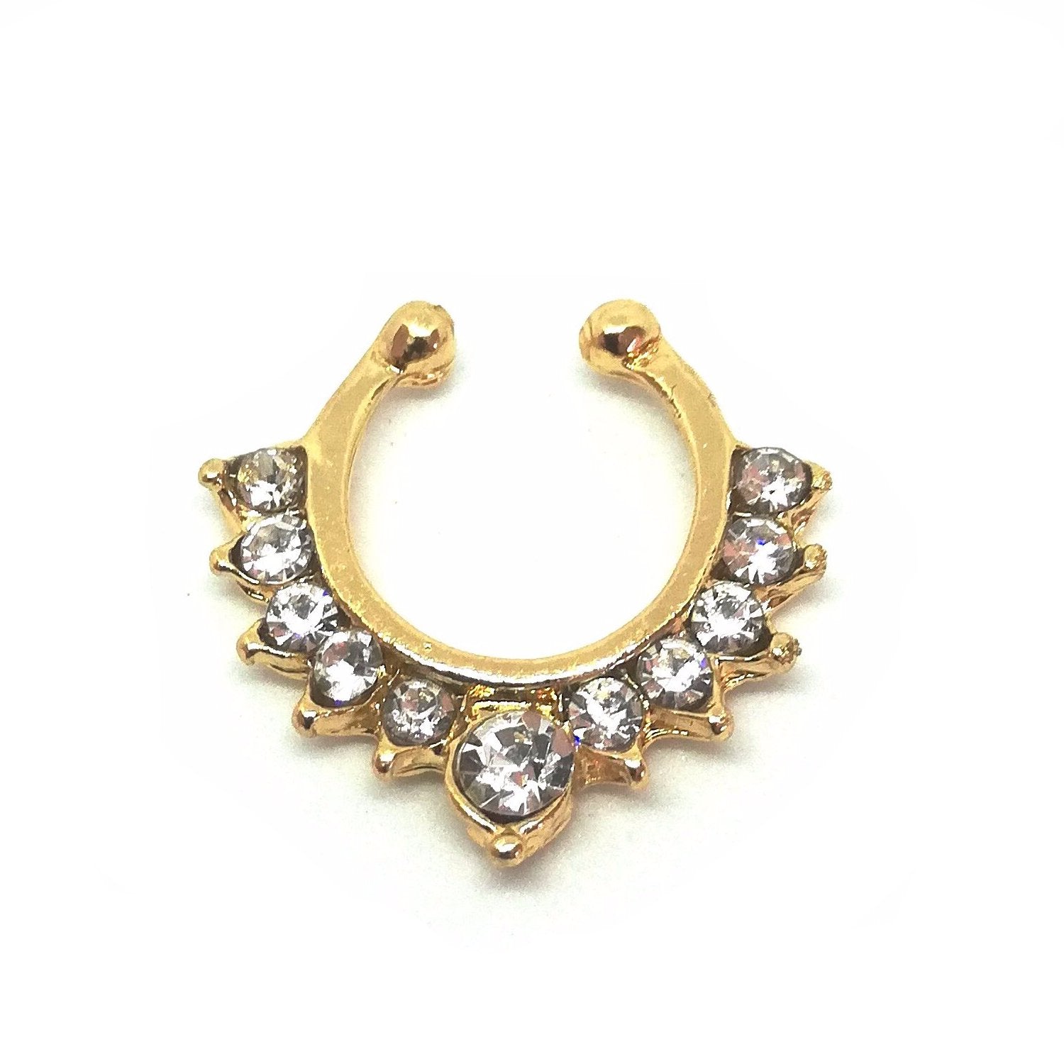 Fake septum ring on sale gold