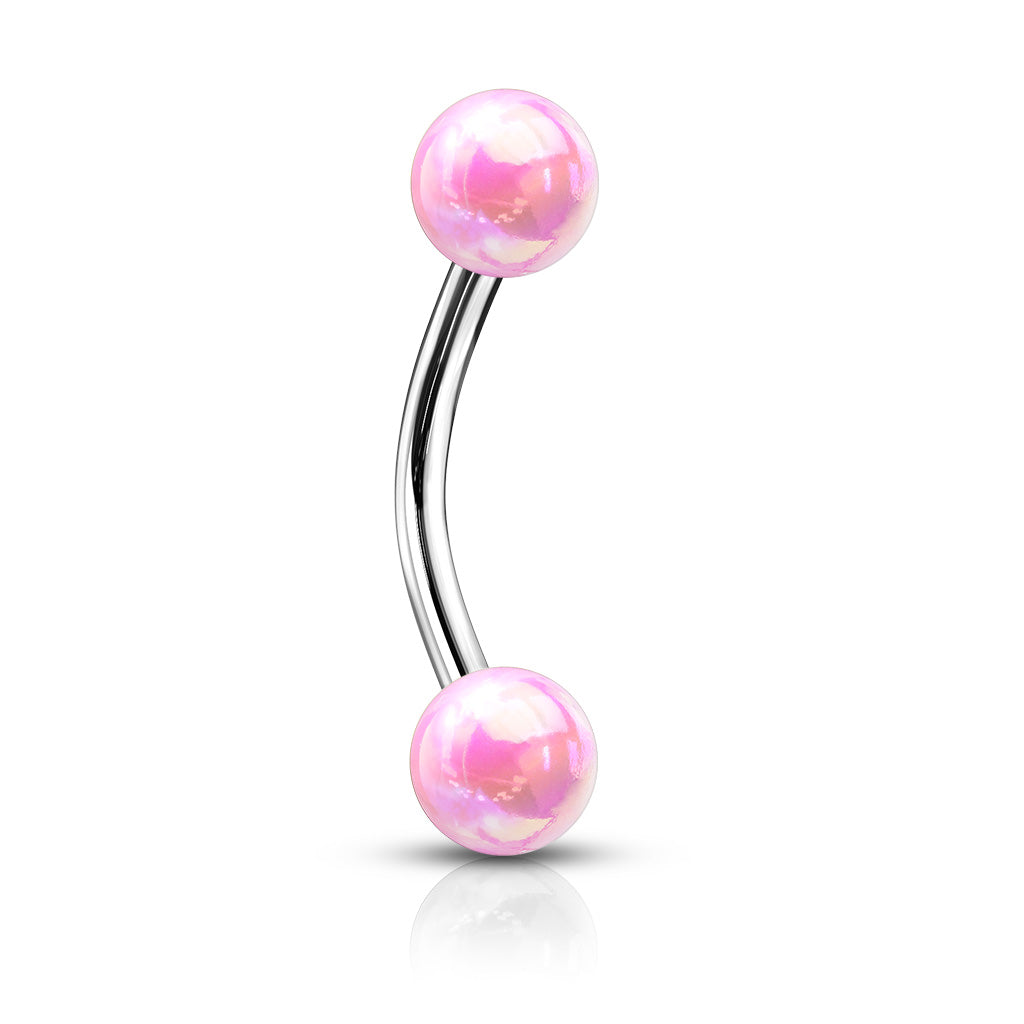 Curved Bar with Pink Balls