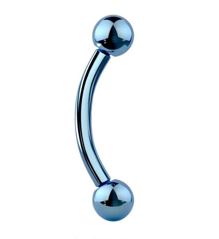 Light Blue Curved Barbell