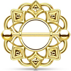 Gold Steel Nipple Shield