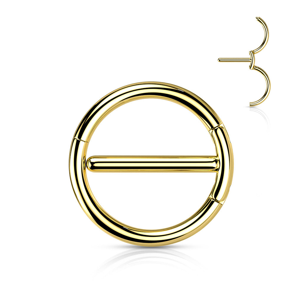 Gold Dual Hinge Nipple Barbells/Rings